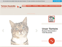 Tablet Screenshot of neustrelitzer-tierschutzverein.de